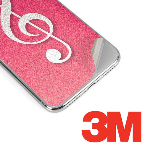 Pink Glitter Music Note iPhone 11 Pro Skin